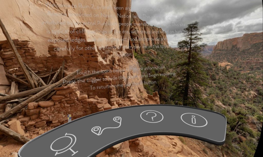 In-experience dashboard in Blueplanet VR