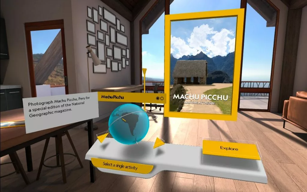 Image of apartment with Machu Picchu selection from National Geographic Explore VR