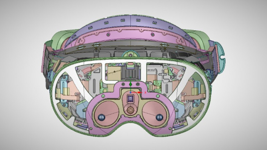 technical rendering of headset