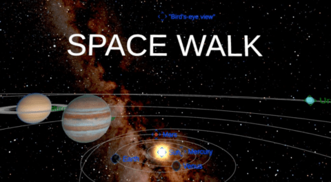 Space Walk title view
