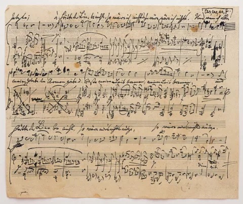 A handwritten orchestral score
